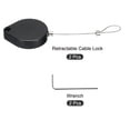 thumbnail image 3 of Uxcell Retractable Security Cable Lock,Remote Control Security Lock,for TV,DVD,Hardware Cable Lock 2Set Black 39.37", 3 of 6