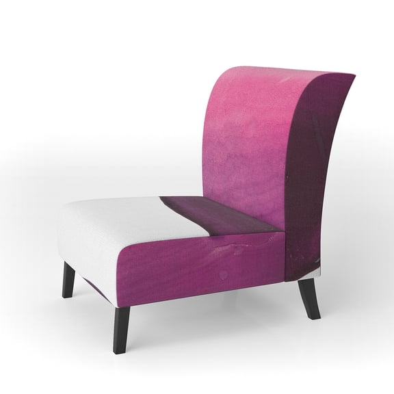 Designart "Paint Of Magenta Stone" Upholstered Shabby Chic Accent Chair - Arm Chair