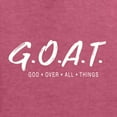 thumbnail image 6 of Wild Bobby, Goat God Over All Things Inspirational/Christian Unisex Graphic Hoodie Sweatshirt, Vintage Heather Red, Small, 6 of 6