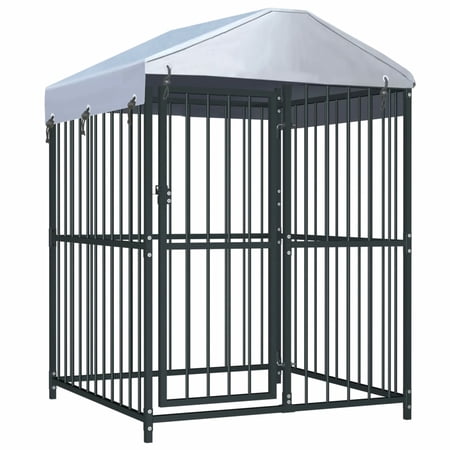 Outdoor Dog Kennel with Roof 47.2 x47.2 x59
