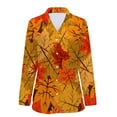 thumbnail image 5 of USSUMA Long Sleeve Blouse For Women Trendy, Womens Lapel Button Down Shirts Maple Leaf Floral Print Graphic Tops Long Sleeve Casual Blouses Fall for Female, 5 of 6