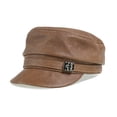 thumbnail image 1 of Genuine Leather Men Baseball Cap Hat Men's Real Leather Adult Solid Adjustable Hats Caps ,Classic Design, 1 of 7