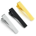 thumbnail image 3 of Tie Clips for Men Luxury Simple Tie Bar Clip Solid Color Necktie for Wedding Anniversary Business Daily Life, 3 of 8