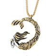 thumbnail image 2 of Mermaid Necklace for Men with Durable Titanium Steel and Golden Clavicle Chain 1pc, 2 of 5