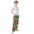 thumbnail image 3 of FORMRS Boys Pajama Pants with Pockets Size 11-12Y Kids Lounge Sleep Bottoms, Blooming Flowers, 3 of 8