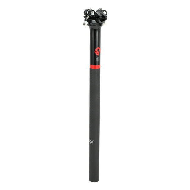 Publicaciones de sillín de bicicleta Unique Bargains con ajuste de altura y ángulo, poste de sillín de bicicleta, tubo de sillín negro mate, negro brillante, rojo, 1 Pc 25.4x400mm fibra de carbono