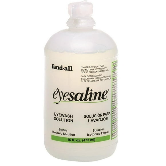 Botellas de recarga para estaciones de lavado de ojos Honeywell Eyesaline, 480 ml, paquete de 4