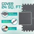 thumbnail image 3 of Yes4All 6 pcs Interlocking Exercise Foam Mats, Cover 24 sqft, 7/16 inch, Gray Color, 3 of 9