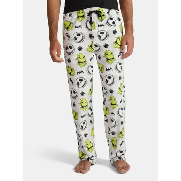 Disney Nightmare Before Christmas Men's Jack Skellington Superminky Pajama Fleece Sleep Pants, Size S-XL