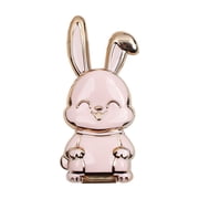 Foldable Bunny Phone Stand under $5! CQCYD Foldable Bunny Phone Stand, Desktop Phone Holder with Vent Design, Portable Mobile Phone Bracket, Cute Card Phone Stand for Live Broadcast