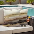 thumbnail image 2 of Outdoor Pillow Cover Abstract Golden Black Marble Texture Set of 2 Waterproof Throw Pillowcases Modern Art Decorative Patio Furniture Pillows for Couch Garden Indoor & Outdoor Use, 2 of 9