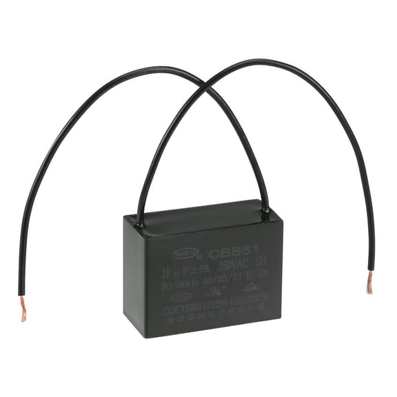 Uxcell 18uF 250V AC 2 Wires CBB61 Ceiling Fan Capacitor 1 Pack