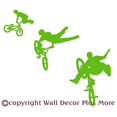 thumbnail image 3 of BMX Biker Silhouettes Vinyl Wall Decal Stickers, 23-Inch H, Lime Green, 3 of 3