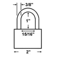 thumbnail image 4 of Master Lock 5KA-A214 Keyed Alike 2" Laminated Padlock, 4 of 5