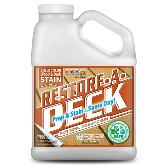 Restore-A-Deck Solid Color Stain for Decks & Exterior Wood (1 Gallon, Cypress)