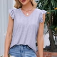 thumbnail image 4 of Blusa suelta OAVQHLG3B Store manga corta cuello V mujer, 4 of 5