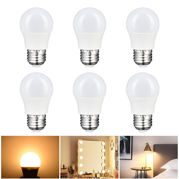 Byootique 3000K Warm G45 Globe Bulb Replacement for Vanity Mirror 6 Pack - Walmart.com