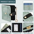 thumbnail image 5 of Small Wallet For Women Bifold Leather Pocket Coin Credit Card Holder With RFID Blocking Sage Green Color Background, 5 of 6