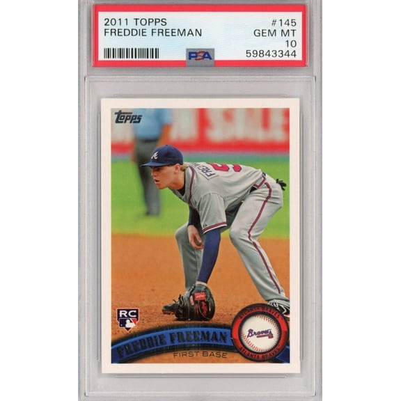 Graded 2011 Topps Freddie Freeman #145 Rookie RC Baseball Card PSA 10 Gem Mint