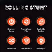MMJ RC Stunt Car Double Sided Rotating 4WD Remote Control Deformable LED Light 10.63x5.12in Off Road
