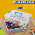 thumbnail image 3 of Contenedores de almacenamiento TERGOO de 2 capas, 7,6 L con tapas, azules, 3 of 6