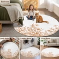 thumbnail image 5 of Round Rugs 3Ft, Orange Spring Floral Round Area Rug Washable Indoor Throw Carpet, Watercolor Botanical Summer Vintage Small Non Slip Circle Rug for Bedroom Living Room Home Decor Aesthetic, 5 of 8