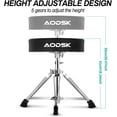 thumbnail image 2 of AODSK Drum Throne, Padded Foldable Seat Chair for Adults, Drummers - Black, 2 of 6