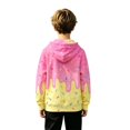 thumbnail image 7 of ZHOGXU Boys Girls Dripping Ice Cream Print Hoodie Long Sleeve Pullover Sweatshirt Kids Casual Classic Tops,6-7 Years, 7 of 7