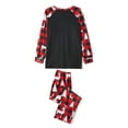 thumbnail image 6 of Elippeo Family Matching Christmas Pajamas, Letter  Hat Print Long-Sleeved Tops + Deer Pattern Trousers Sleepwear Outfits, 6 of 10