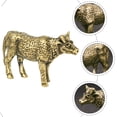 thumbnail image 2 of Cow Ornament Brass Cow Statue Tabletop Cow Adornment Tabletop Cow Adornment, 2 of 7