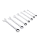 thumbnail image 5 of Juego De Llaves De Carraca De Cabeza Fija, Llave De Carraca Combinada De 7 Piezas Para Fijación Crtynell Fixed Ratchet Wrench, 5 of 8