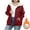 Red, variant on Fnooota Women's Zip up Hoodies, Plus Size Warm Fleece Casual Winter Jackets with Pockets Black Size XL
