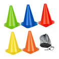 thumbnail image 2 of Conos para entrenamiento de fútbol, ​​conos de fútbol, ​​resistentes, marcadores de campo, portátiles, conos deportivos con bolsa de almacenamiento 16 piezas, 2 of 8