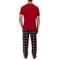 thumbnail image 3 of Fruit Of The Loom Men’s Short Sleeve Crewneck Top and Fleece Pajama Pants Set, 3 of 5