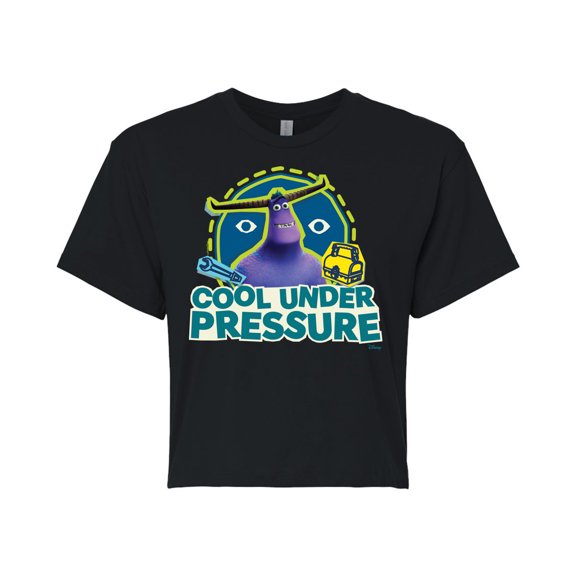 Monsters Inc. - Cool Under Pressure Tylor - Juniors Cropped Cotton Blend T-Shirt