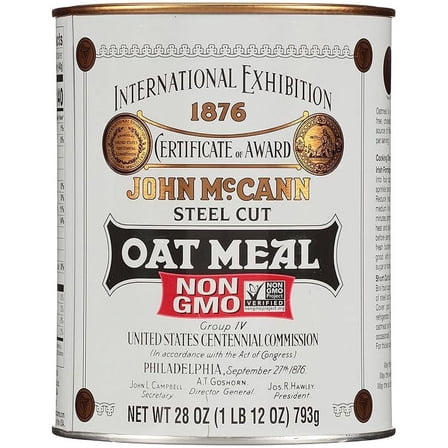 McCann's Irish Oatmeal, Traditional Steel Cut Oats, 28 Ounce ( Pack of 2 )