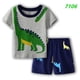 thumbnail image 3 of Pijamas de algodón para niños y niñas, ropa de dormir de 2 a 7T con bonito gato, conjunto de ropa interior de manga corta, 3 of 4