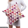thumbnail image 4 of Ambesonne Pink Fabric by the Yard Upholstery, Geoemetric Triangles Dots, 1 Yard, Multicolor, 4 of 4