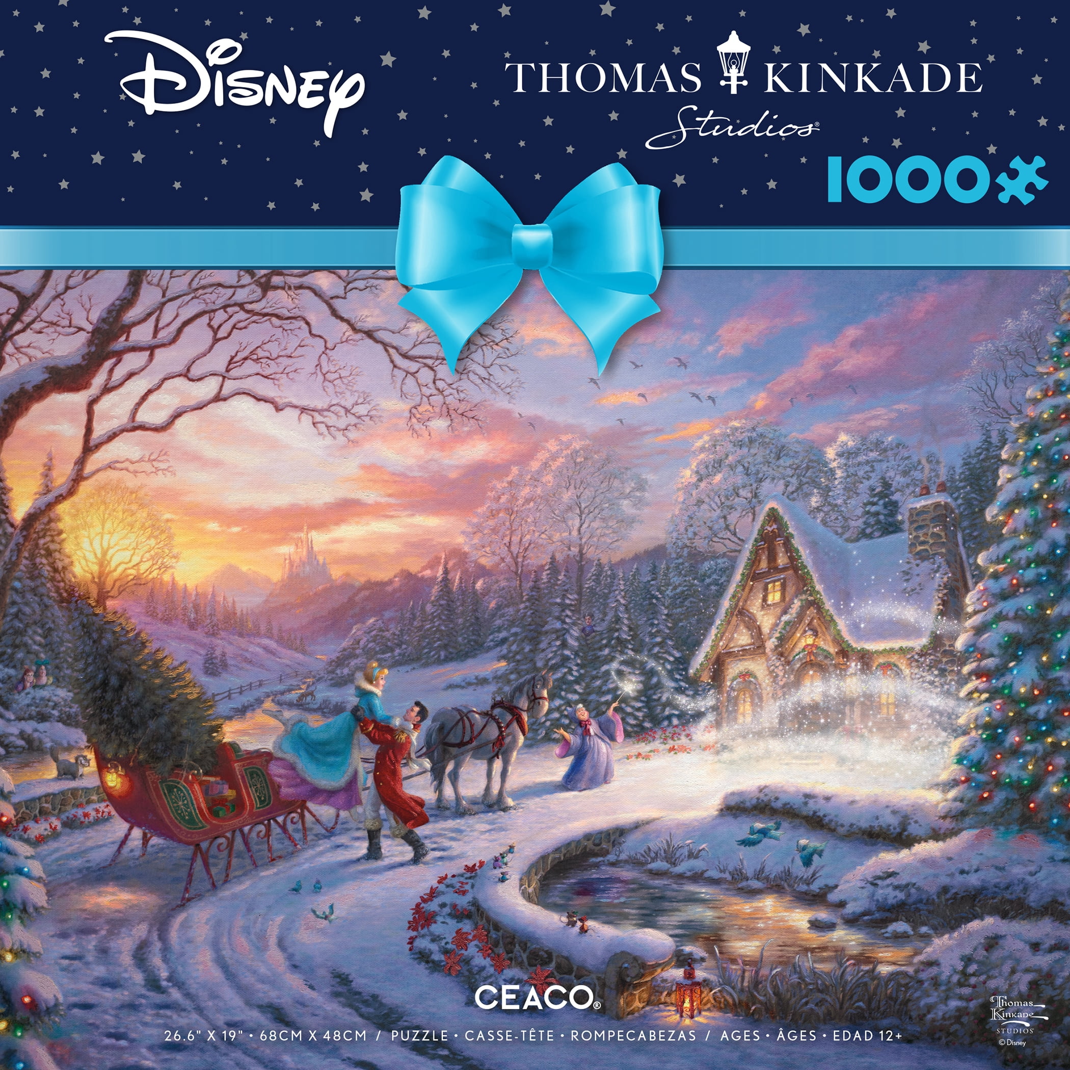 Ceaco 1000-Piece Thomas Kinkade Holiday Cinderella Bringing Home the Tree Interlocking Jigsaw Puzzle