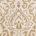 thumbnail image 3 of Gold White Distressed Damask Throw Pillow, 3 of 6