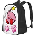 thumbnail image 2 of KirBy Backpack Cute Cartoon Kawaii Game Backpack Casual Daypack Travel Backpack Lightweight Laptop Travel Backpack For Adults Work Camping Backpack Set Laptop Backpack,Style-18, 2 of 7