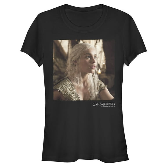 Junior's Game of Thrones Daenerys Portrait  Graphic Tee Black 2X Large