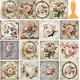 thumbnail image 1 of 12 hojas de pegatinas transferibles con raspador, pegatinas vintage con flores y notas vintage., 1 of 7