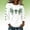 White, variant on Fun Green St. Patrick's Day Loose Casual Pullover Sweater Long Sleeve Crew Neck Top Printed Design Suitable for Daily Wear Green S