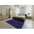 thumbnail image 5 of Ahgly Company Machine Washable Indoor Round Transitional Denim Dark Blue Area Rugs, 6' Round, 5 of 7