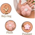 thumbnail image 5 of Cute Flower Plush Keychains for Backpacks Handbags Pom Pom Cherry Blossom Keychain Charm for Women Fluffy Fuzzy Key Chains, 5 of 14
