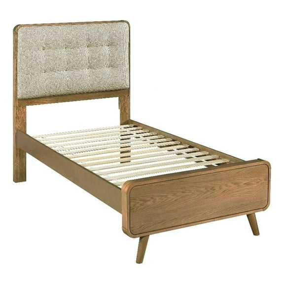 Robyn Wood Twin Platform Bed Light Ash