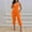 Orange, variant on Felirenzacia Women's Jumpsuits Women's Overalls With Suspenders And Printing Casual Jumpsuit