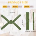 thumbnail image 2 of Uxcell 6 Pcs Trivet de silicona plegable, alfombrillas para ollas y sartenes calientes, almohadilla resistente al calor y antideslizante para sostener platos y tazas en la encimera de la cocina, verde, 2 of 7