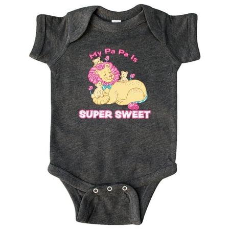 

Inktastic My Pa Pa Is Super Sweet Cotton Candy Lions with Pink Mane Gift Baby Boy or Baby Girl Bodysuit